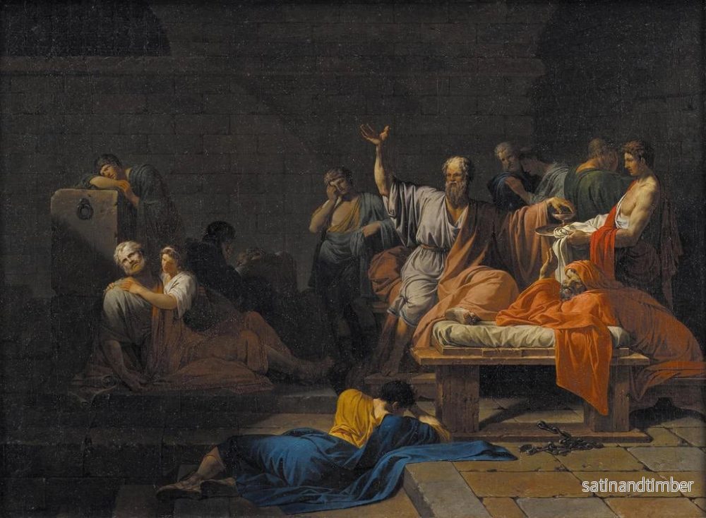 Reproduktion av målningen La Mort de Socrate - Jean-François-Pierre Peyron - Bild 2