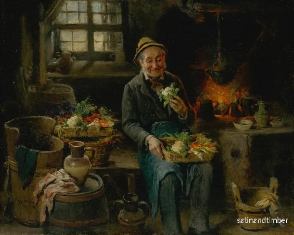 Reproduktion av målningen Vieux homme dans la cuisine - Hermann Kern - Bild 2