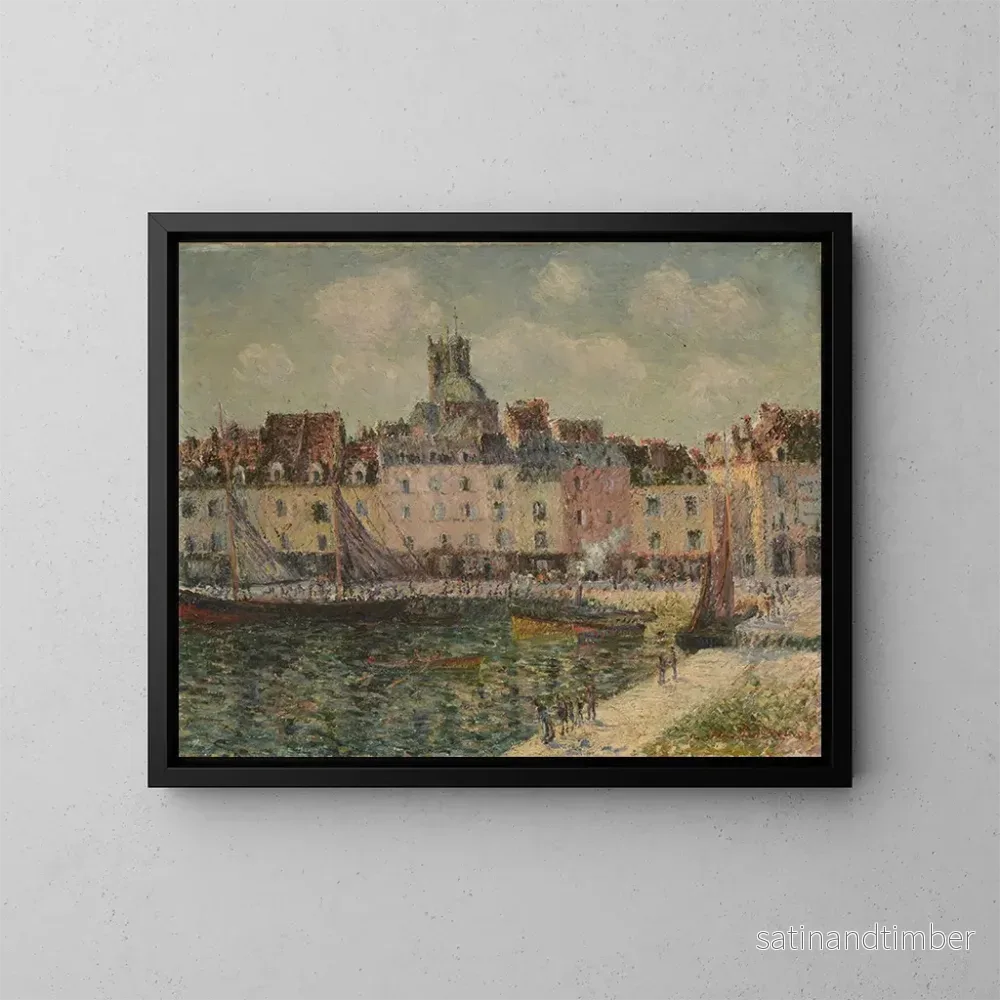 Reproduktion av målningen Le quai Duquesne, Dieppe - Gustave Loiseau