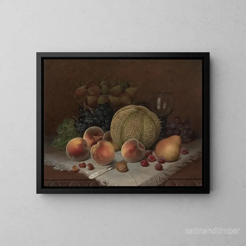 Reproduktion av målningen Naturtavla med en cantaloup - William Mason Brown
