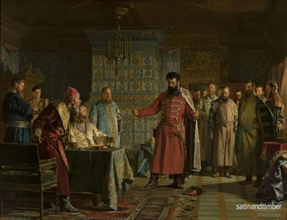 Reproduktion av målningen La querelle de Zakhary Lyapunov avec le tsar Vasili Chouïski - Nikolay Nevryov - Bild 2