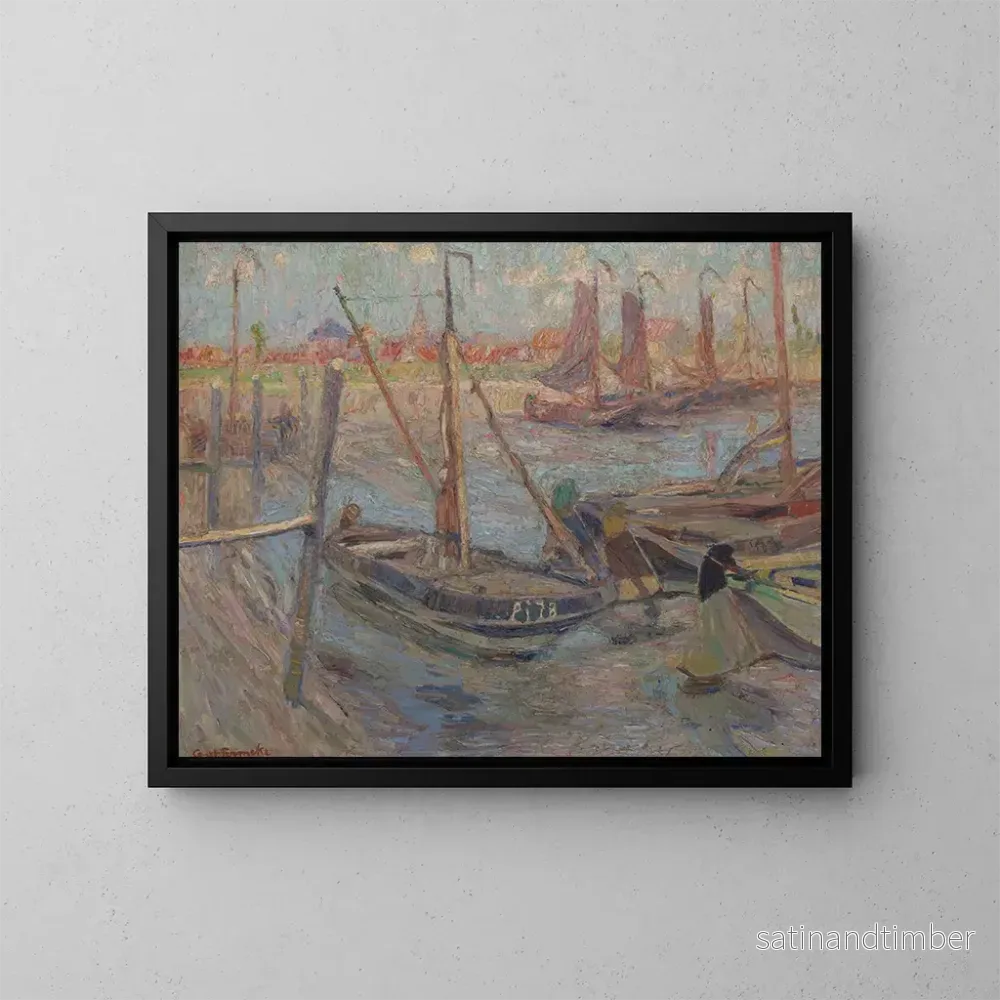 Reproduktion av målningen Havendok i Gand-Terneuzen - Constant Permeke