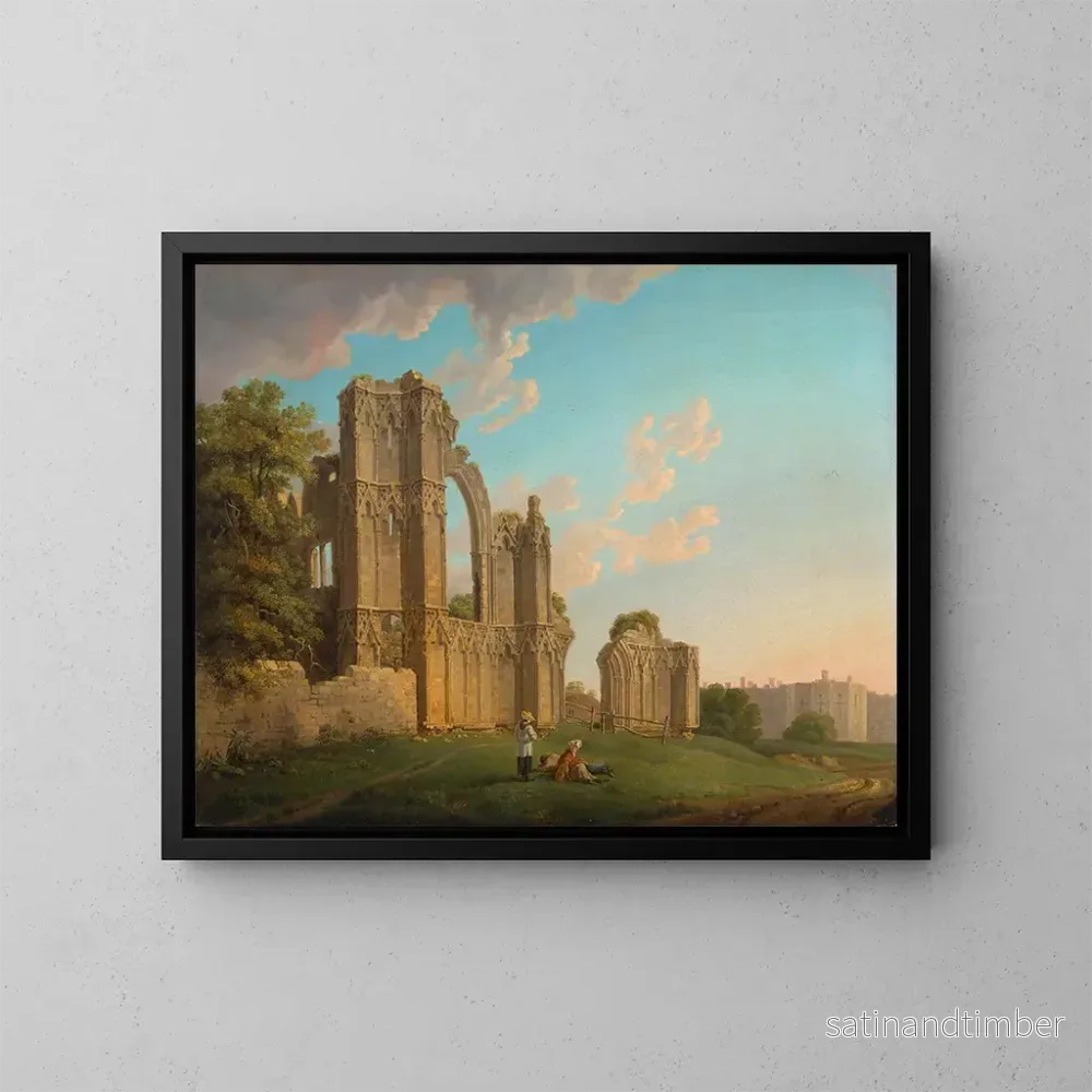 Reproduktion av målningen av Abbaye de Sainte-Marie de York - Michael Angelo Rooker