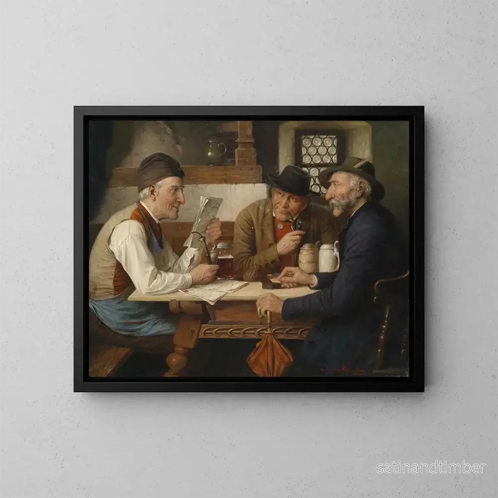 Reproduktion av målningen La ronde de l'auberge - Josef Wagner-Höhenberg