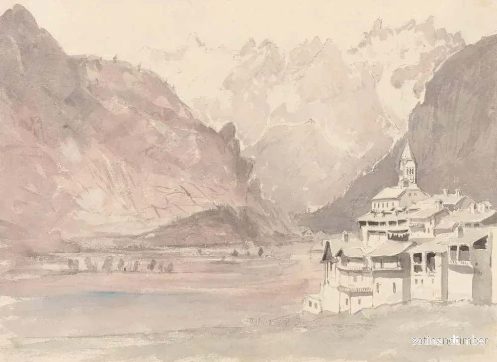 Reproduktion av målningen av schweizisk berglandskap - John Ruskin - Bild 2