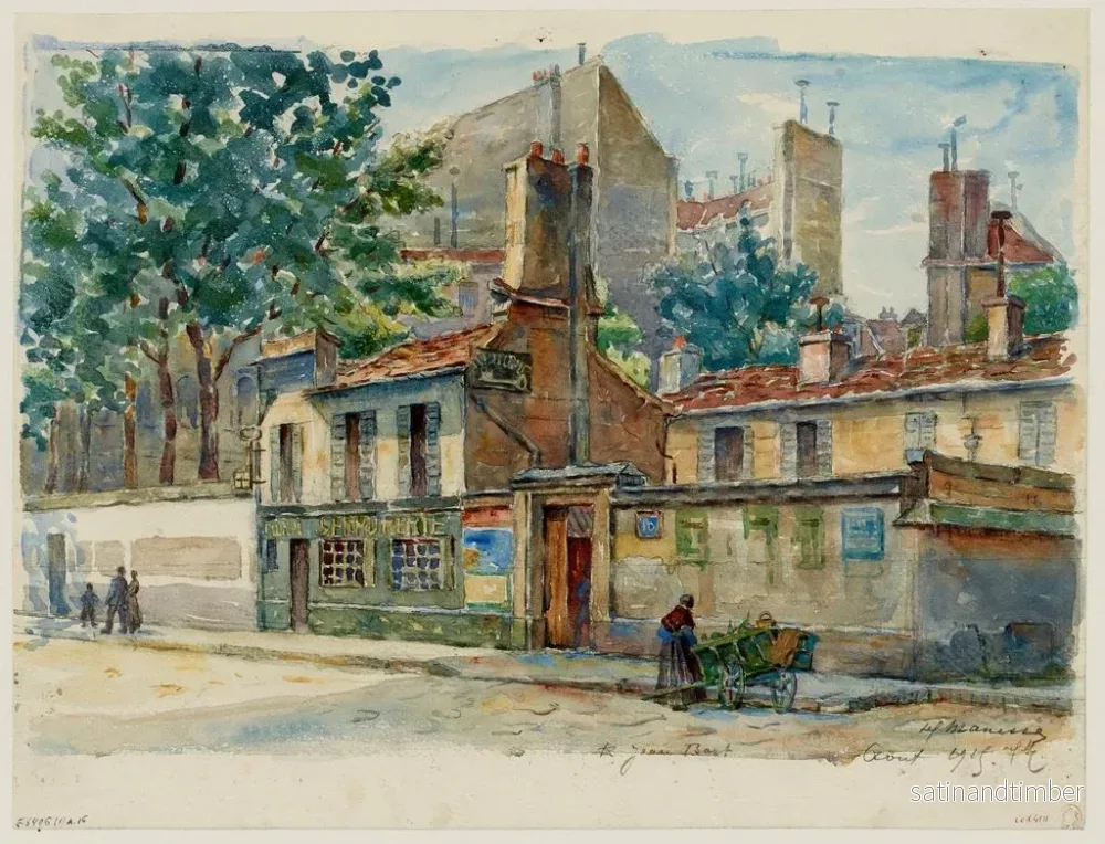 Reproduktion av målningen Serrurier, 10 rue Jean Bart - Georges-Henri Manesse - Bild 2
