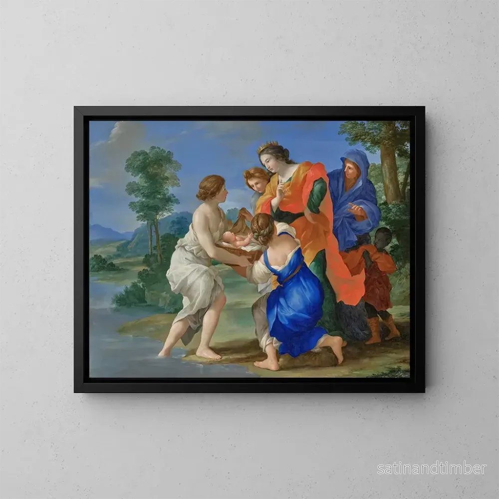 Reproduktion av målningen La découverte de Moïse - Giovanni Francesco Romanelli