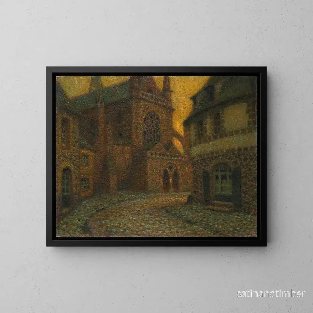 Reproduktion av målningen av Tréguier kyrka - Henri Le Sidaner