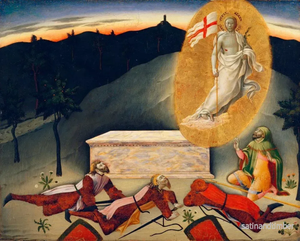 Reproduktion av målningen La Résurrection - Maître de l'Osservanza - Bild 2
