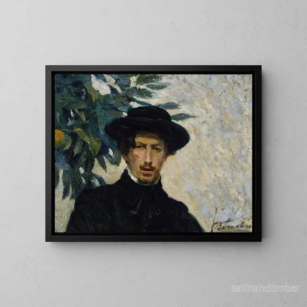 Reproduktion av målningen Självporträtt - Umberto Boccioni