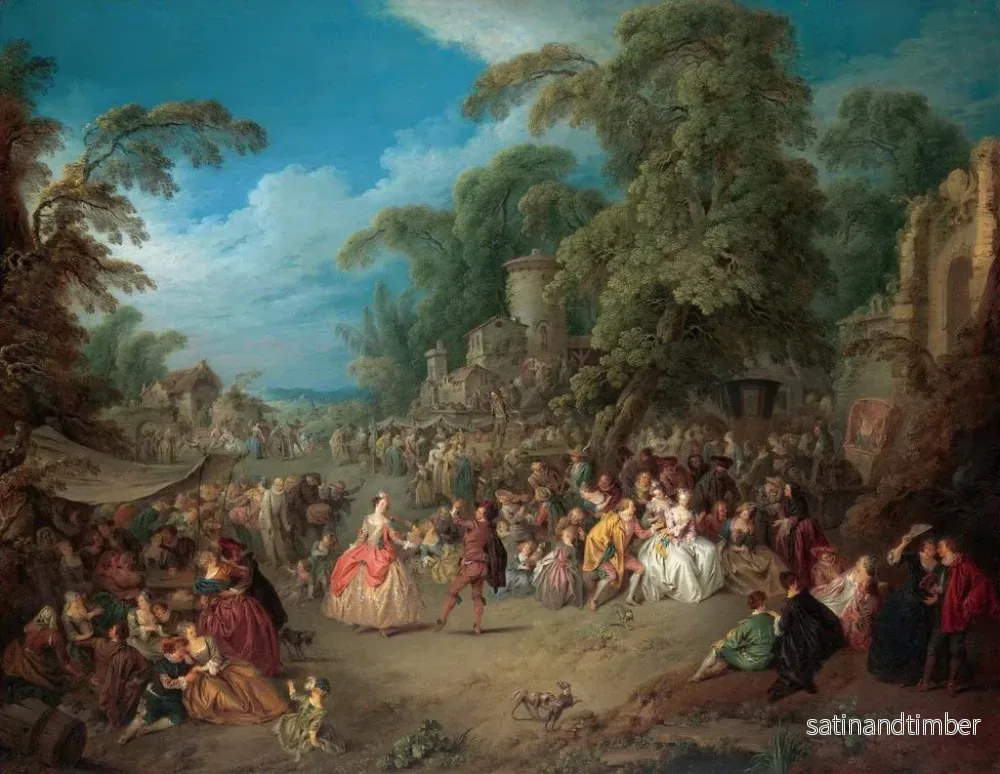 Reproduktion av målningen La Foire à Bezons - Jean-Baptiste Pater - Bild 2