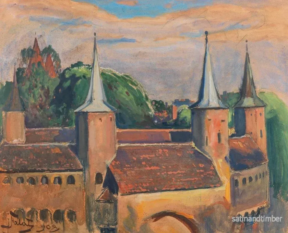 Reproduktion av målningen Le Barbican de Cracovie - Julian Fałat - Bild 2