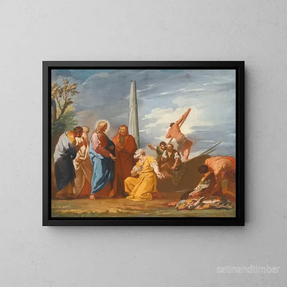 Reproduktion av målningen L'Appel de saint Pierre - Venedigskolan