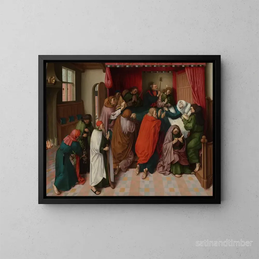 Reproduktion av målningen La Mort de la Vierge - Maître de la Mort de la Vierge d'Amsterdam