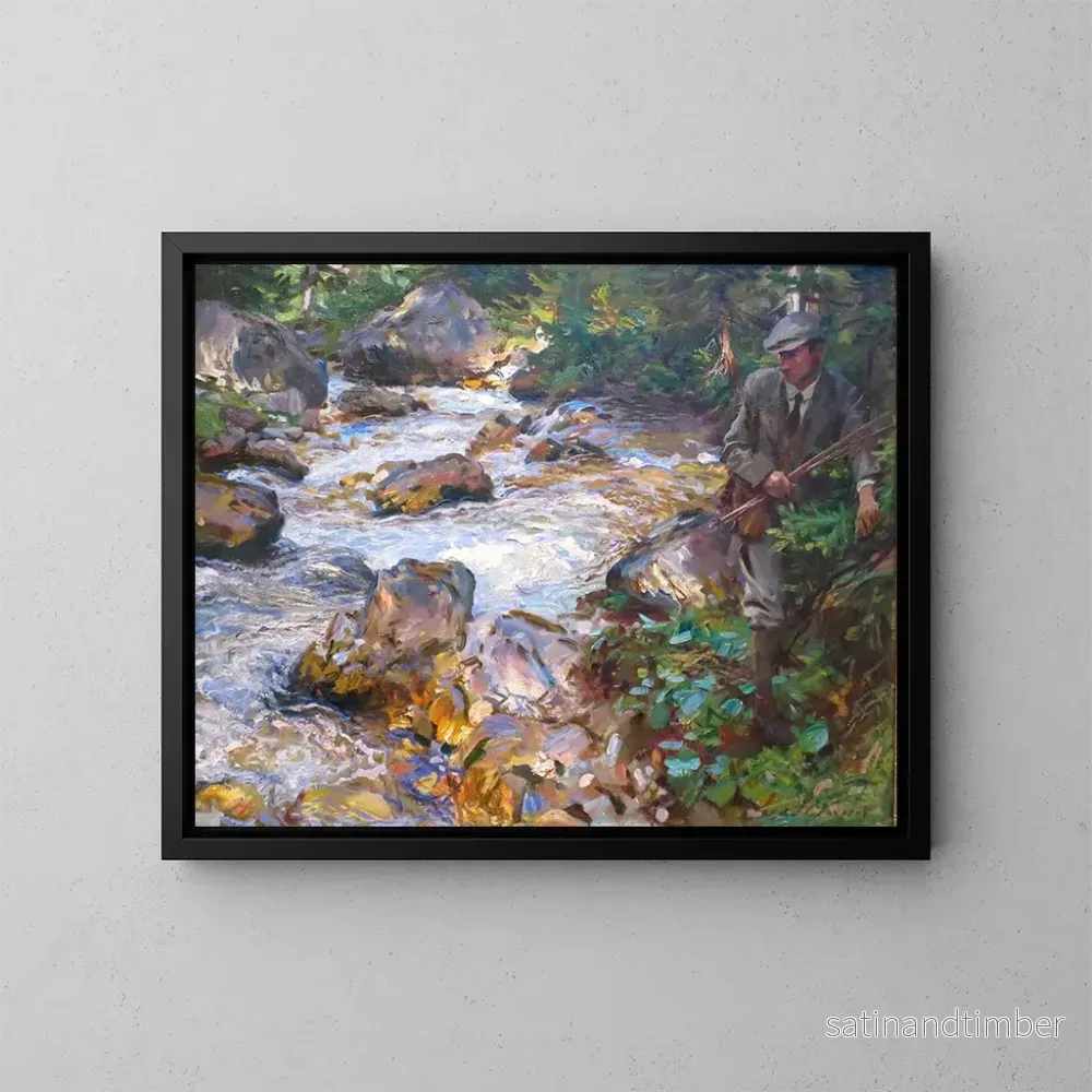 Reproduktion av målningen Ruisseau de truites dans le Tyrol – John Singer Sargent Reproduktion av målningen Ruisseau de truites dans le Tyrol – John Singer Sargent