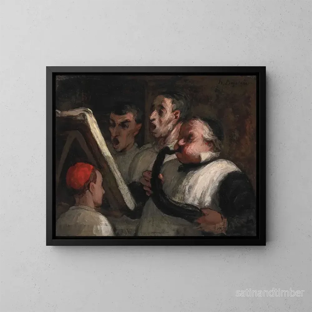 Reproduktion av målningen Le Lutrin – Honoré Daumier Reproduktion av målningen Le Lutrin – Honoré Daumier