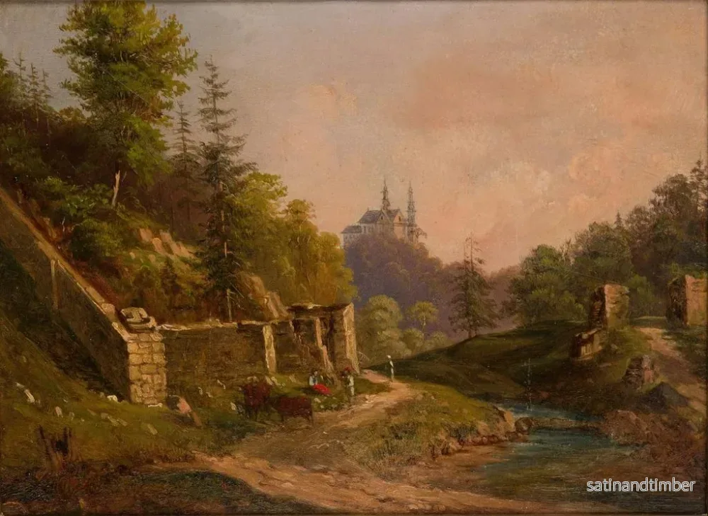 Reproduktion av målningen Vy över Czerna nära Krzeszowice - Walery Eljasz-Radzikowski - Bild 2