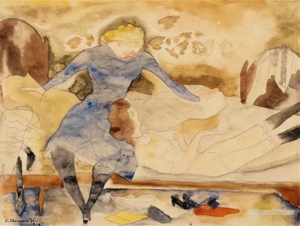 Reproduktion av målningen Nana som besöker sin vän Satin - Charles Demuth - Bild 2