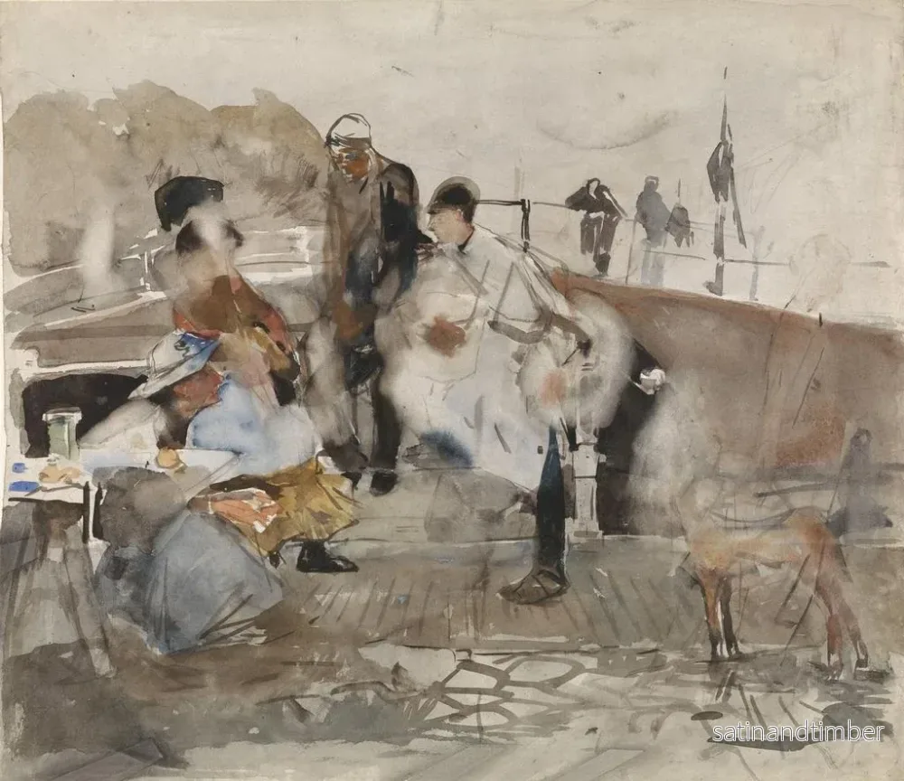 Reproduktion av målningen av ett sällskap på en båt - George Hendrik Breitner - Bild 2