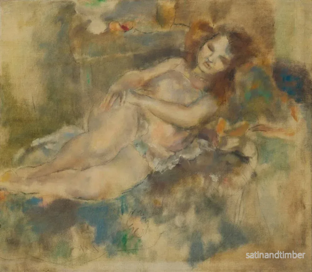 Reproduktion av målningen La Danseuse assoupie - Jules Pascin - Bild 2