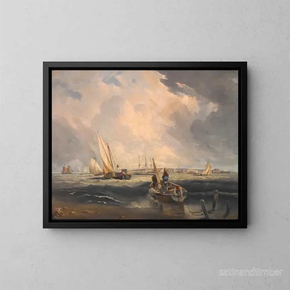 Reproduktion av målningen Sables de Bligh à Sheerness – Clarkson Stanfield Reproduktion av målningen Sables de Bligh à Sheerness – Clarkson Stanfield