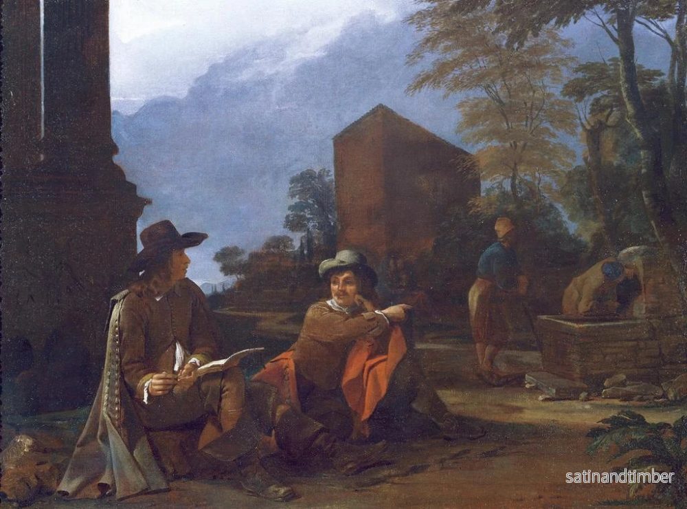Reproduktion av målningen av konstnärer som vilar vid en fontän - Michael Sweerts - Bild 2