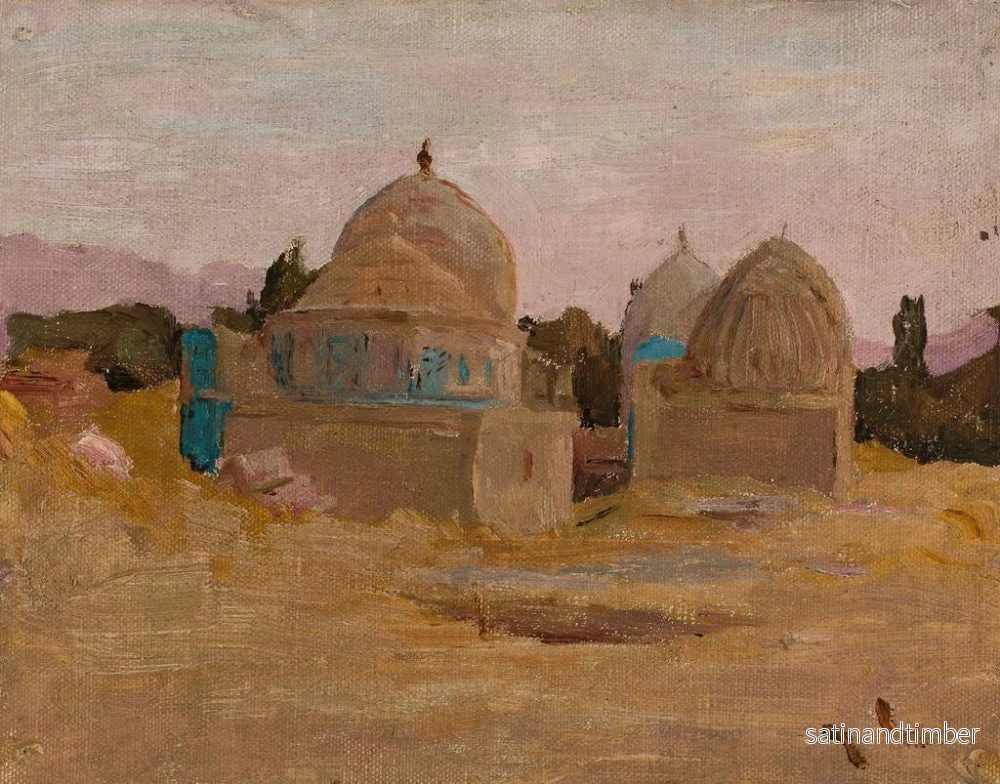 Reproduktion av målningen Mosquée Shahi Zinda av Samarkand, från resan till Turkestan - Jan Cybis - Bild 2