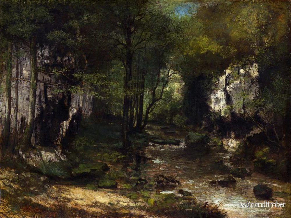 Reproduktion av målningen Le ruisseau du Puits Noir, vallée de la Loue - Gustave Courbet - Bild 2