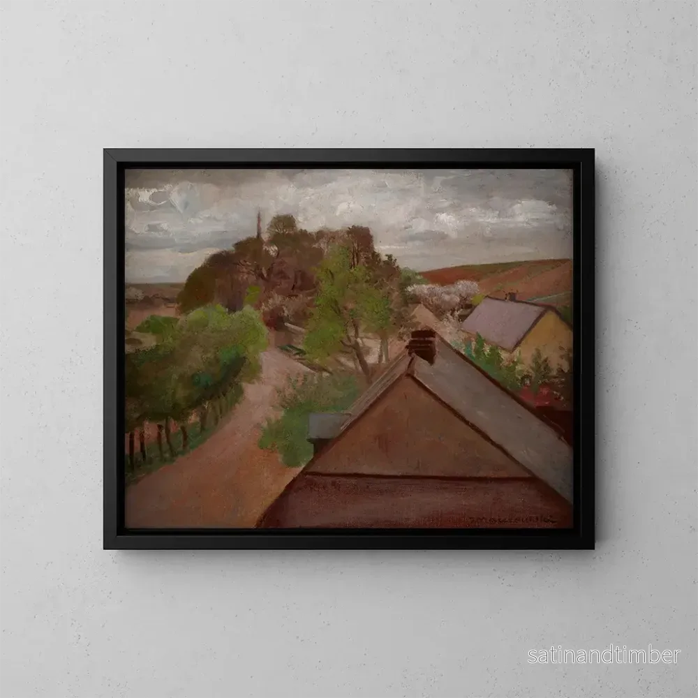 Reproduktion av målningen landskapslandskap med en väg - Jacek Malczewski