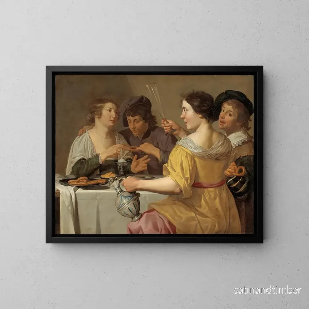 Reproduktion av målningen Tirage du bretzel - Jan van Bijlert