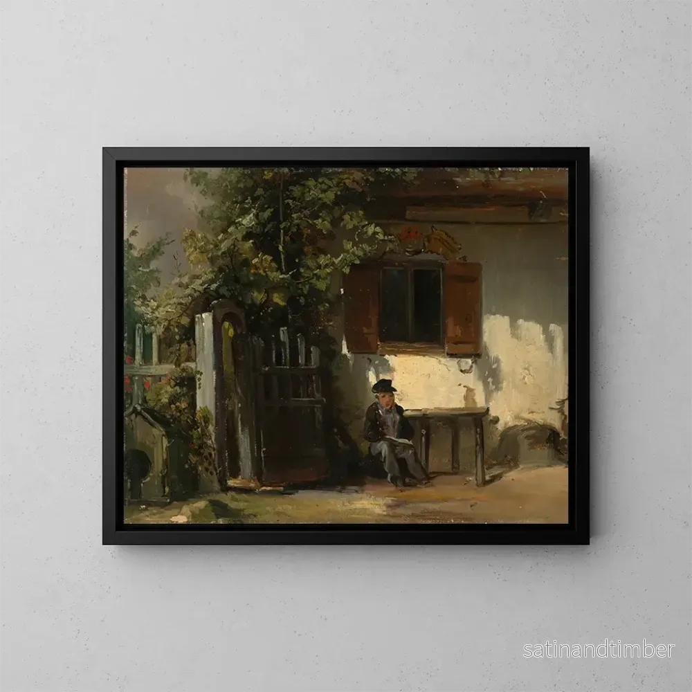 Reproduktion av målningen I trädgården - Johann Baptist Kirner
