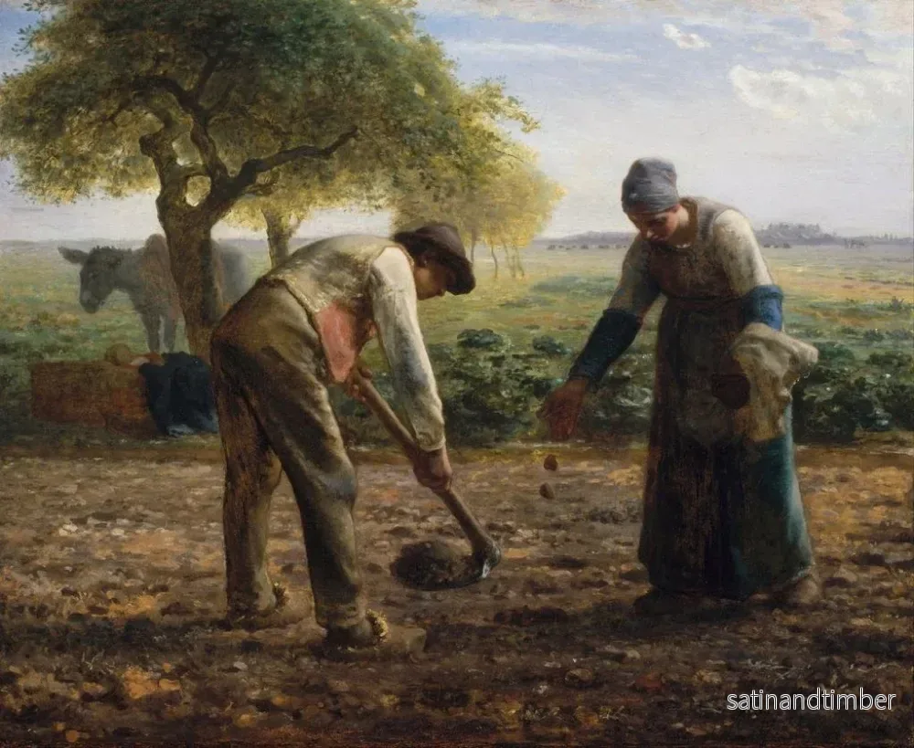 Reproduktion av målningen Planters de pommes de terre - Jean-François Millet - Bild 2