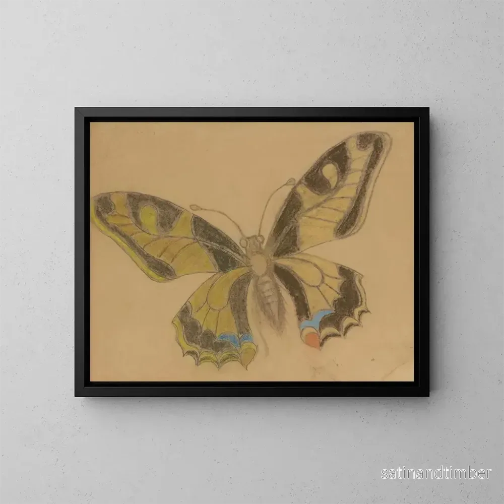 Reproduktion av målningen Papillon Papilio machaon - Stanisław Wyspiański