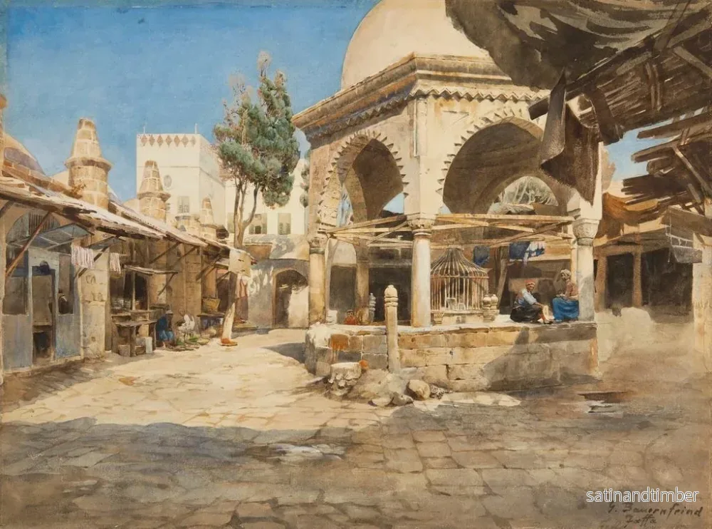 Reproduktion av målningen En brunn i Jaffa - Gustav Bauernfeind - Bild 2