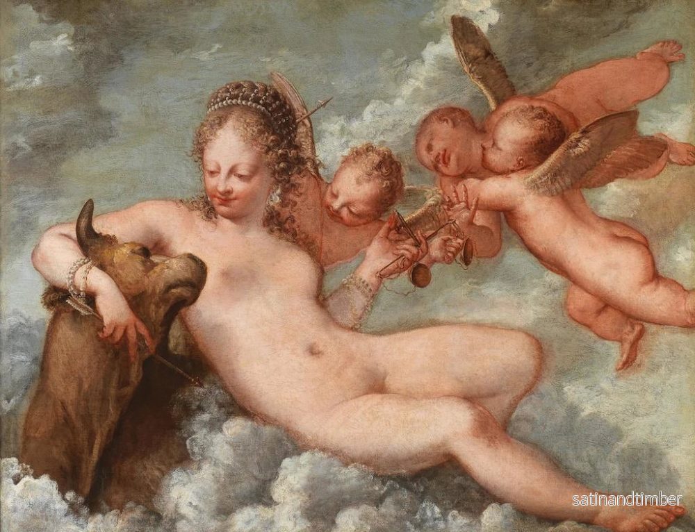 Reproduktion av målningen av Venus tillsammans med Vågen och Oxen - Pietro Liberi - Bild 2