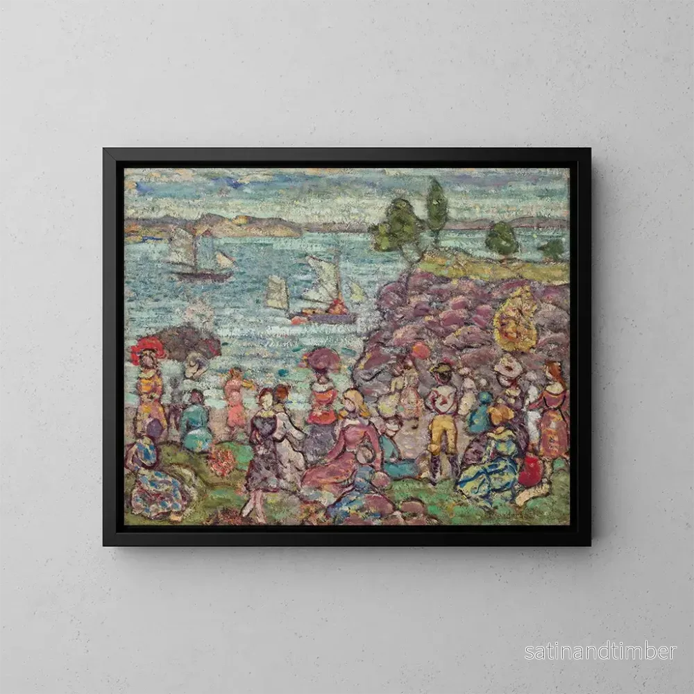 Reproduktion av målningen La Course de Bateaux - Maurice Prendergast