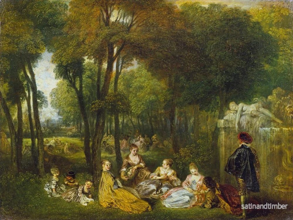 Reproduktion av målningen Les Champs-Élysées - Jean-Antoine Watteau - Bild 2