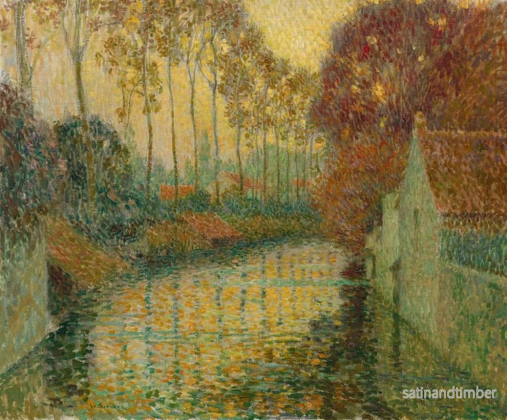 Reproduktion av målningen Canal en automne à Gisors - Henri Le Sidaner - Bild 2