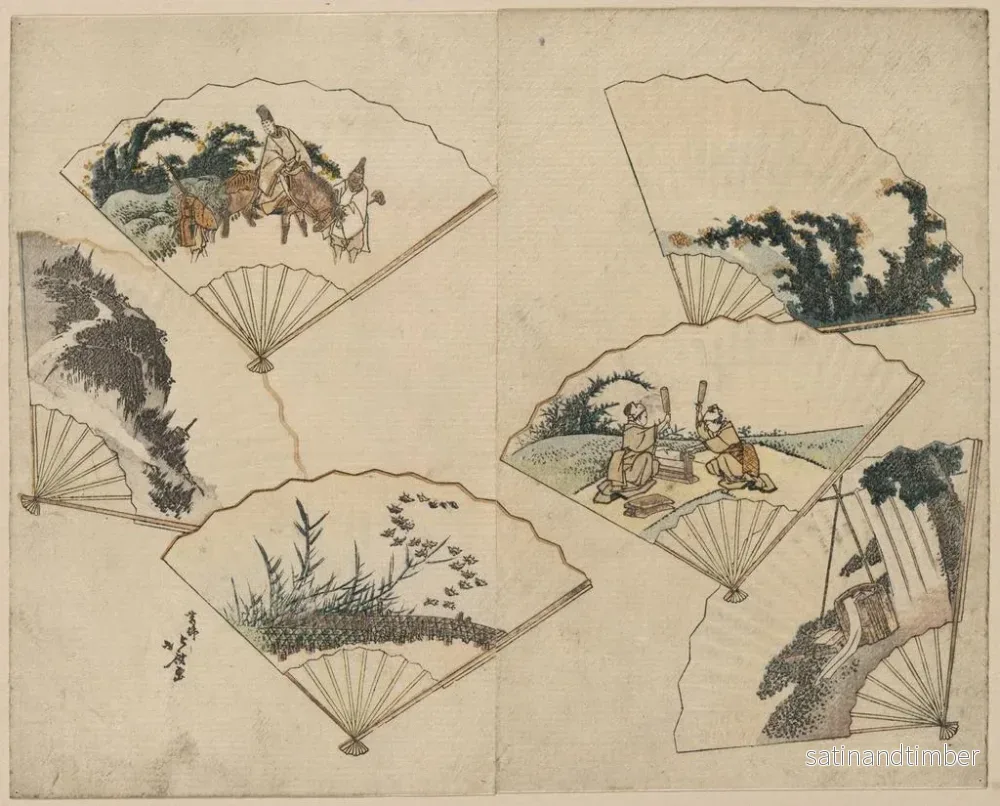 Reproduktion av målningen Le bain de Mutamagawa - Katsushika Hokusai - Bild 2