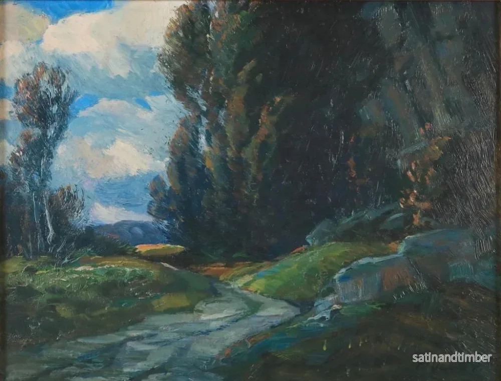 Reproduktion av målningen Chemin solitaire - Oskar Mulley - Bild 2