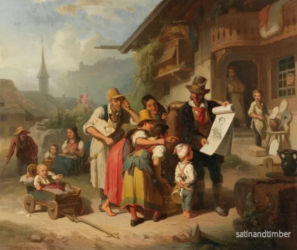 Reproduktion av målningen av en byscen i Schwarzwald - Johann Baptist Kirner - Bild 2