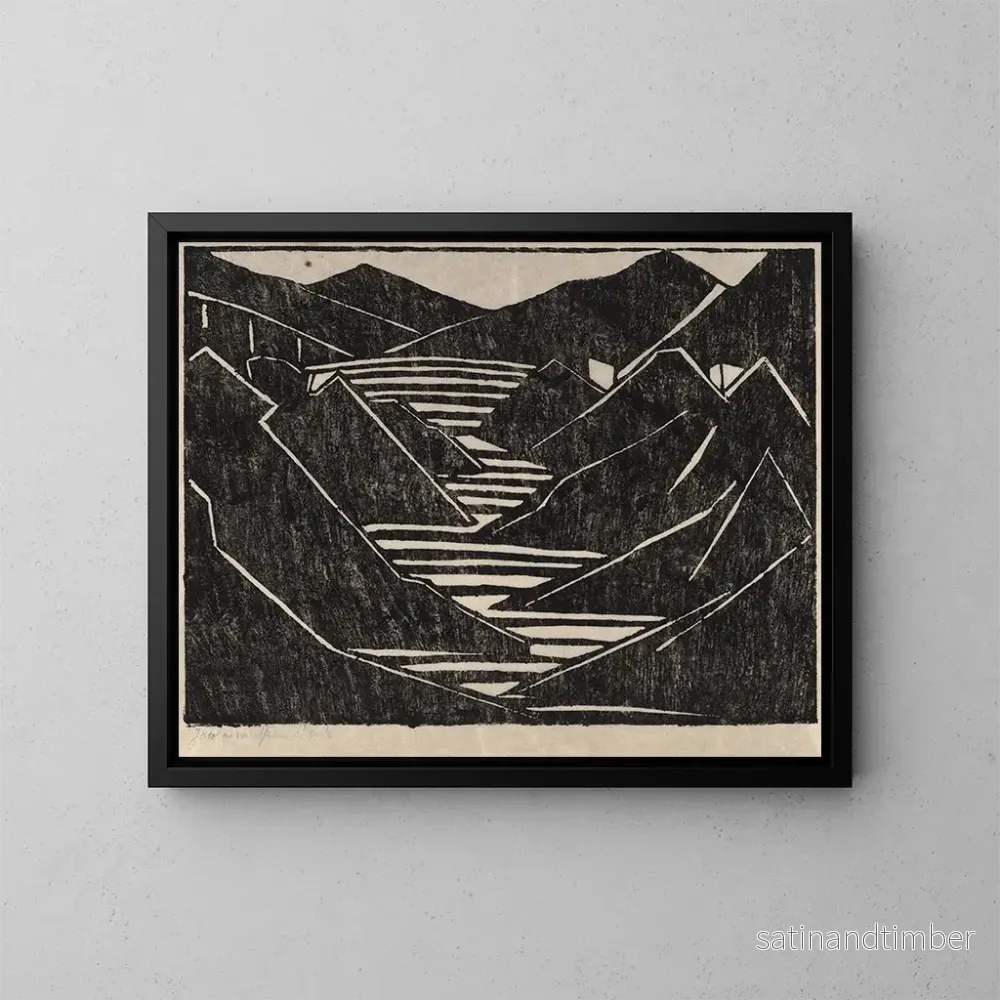 Reproduktion av målningen Fjord - Jacoba van Heemskerck