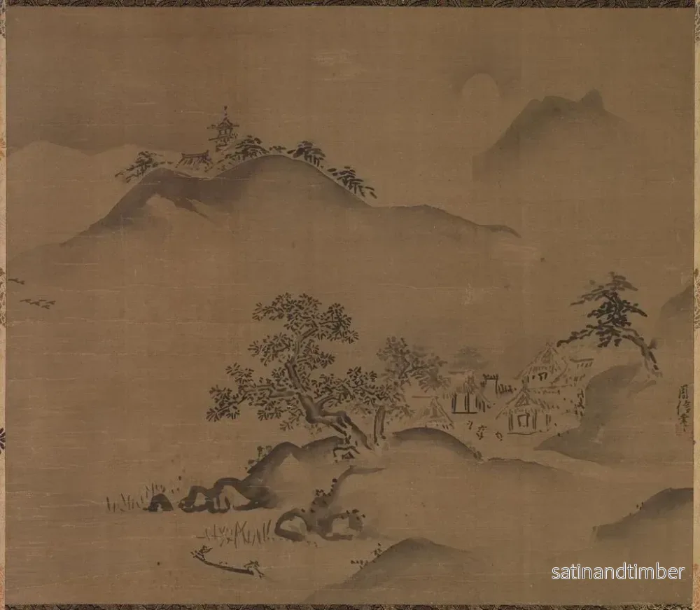 Reproduktion av målningen Landskapskinesisk - Kanō Chikanobu - Bild 2