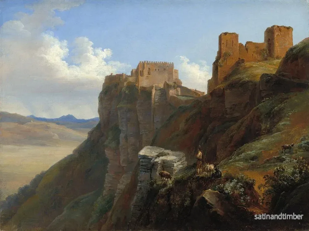 Reproduktion av målningen Vue du Castello di San Giuliano près de Trapani, Sicile - Louise-Joséphine Sarazin de Belmont - Bild 2
