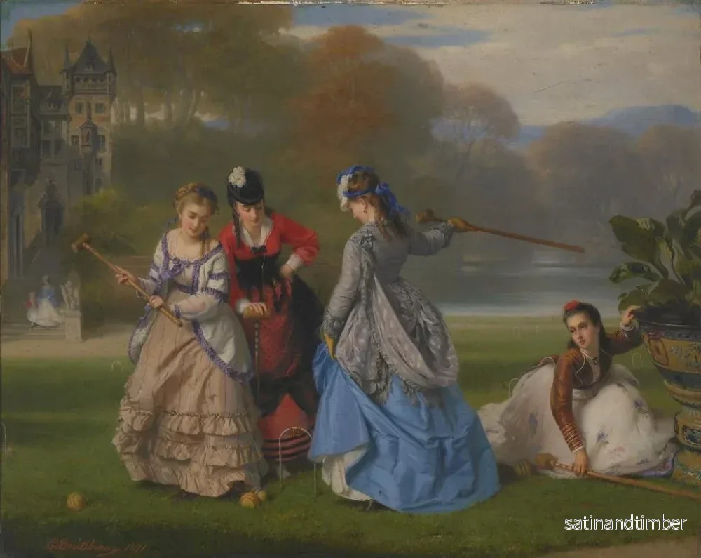 Reproduktion av målningen Croquetspelare - Charles Édouard Boutibonne - Bild 2