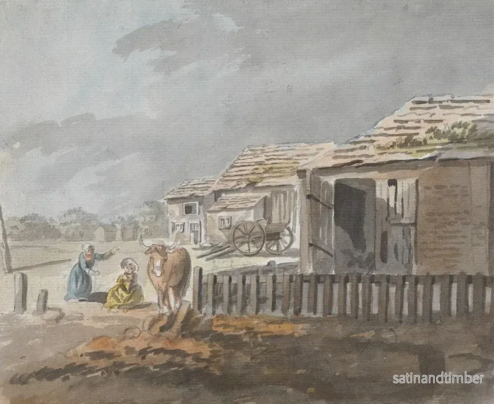 Reproduktion av målningen Figures à la ferme - James Miller - Bild 2