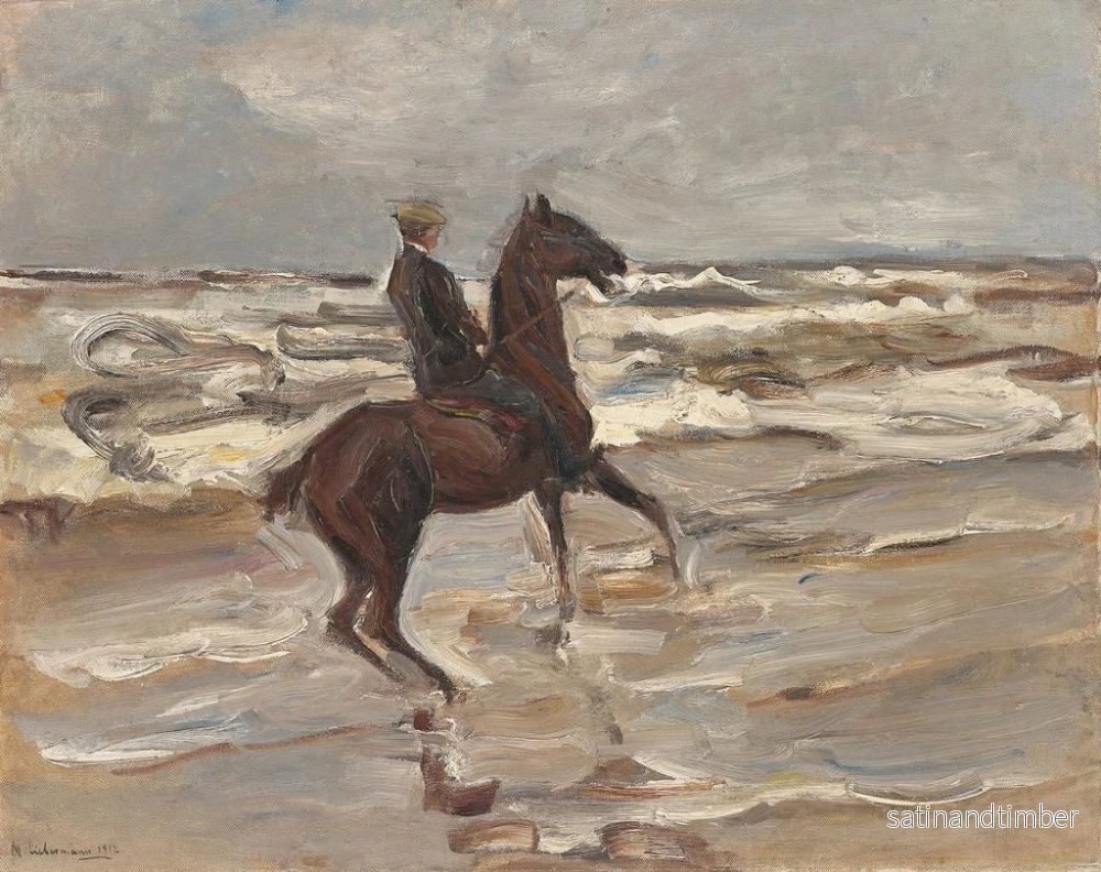 Reproduktion av målningen Cavalier vid havsstranden till höger - Max Liebermann - Bild 2