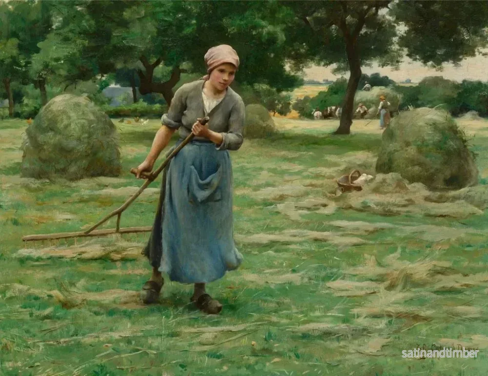 Reproduktion av målningen Faneuse ratissant - Thérèse Marthe Françoise Cotard-Dupré - Bild 2