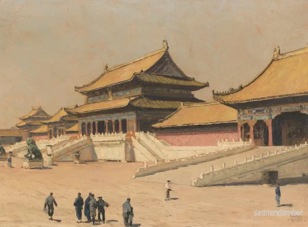 Reproduktion av målningen i den förbjudna staden i Peking - Erich Kips - Bild 2