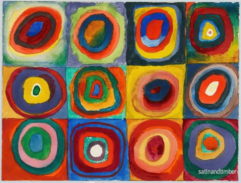 Reproduktion av målningen kvadrater med koncentriska cirklar - Wassily Kandinsky - Bild 2